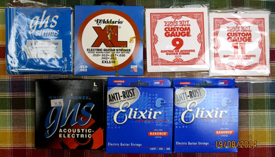 7 Packs Electric Guitar Strings, 80/20 Bronze      #7342