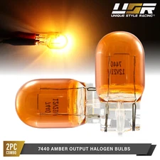 7443 / 7443A / T20 Dual Filament Natural Amber Halogen Bulbs Pair