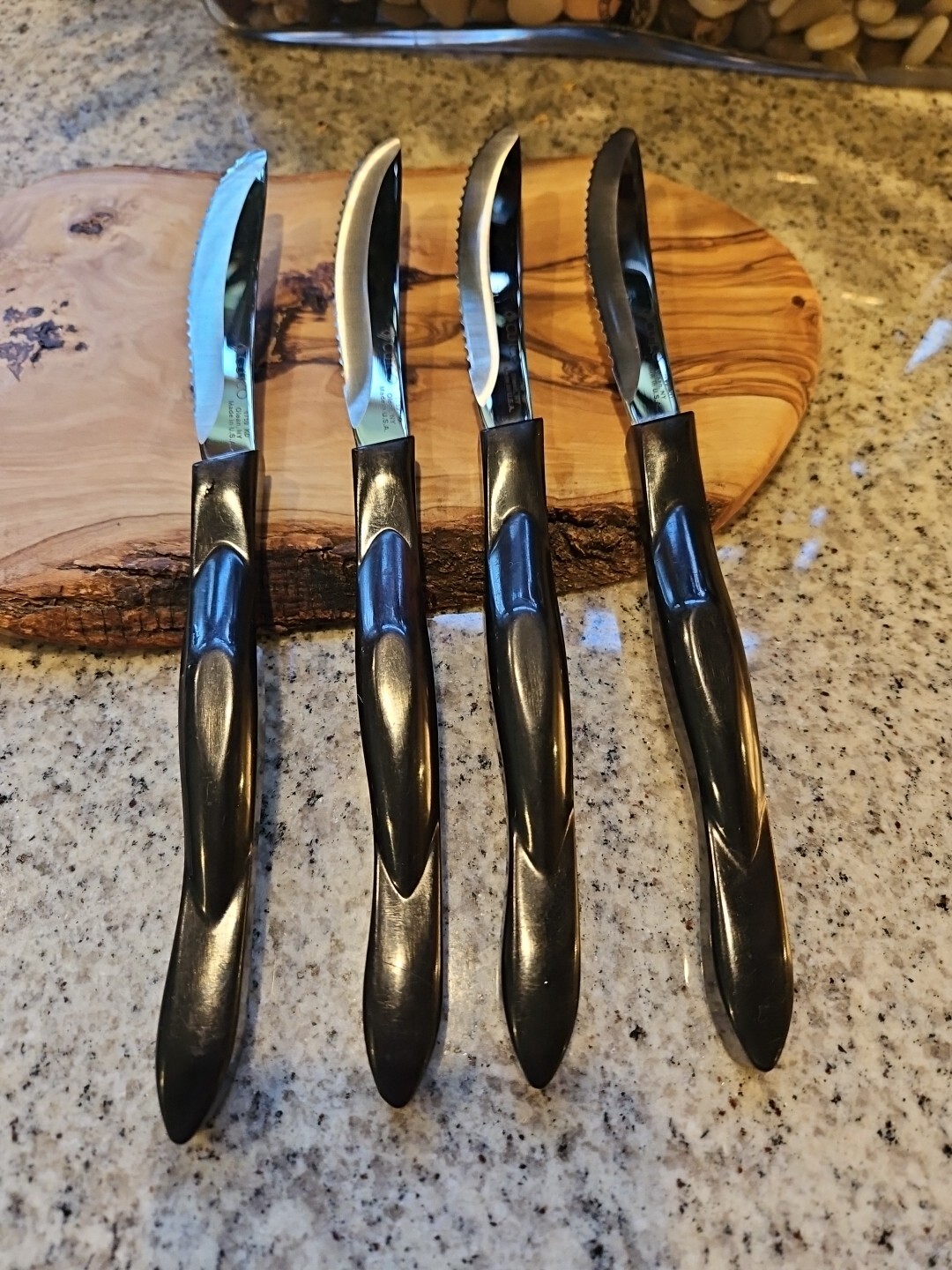 4 Cutco Steak Table Knives 1759 KD Classic Mahogany Ergonomic Serrated EXC! eBay