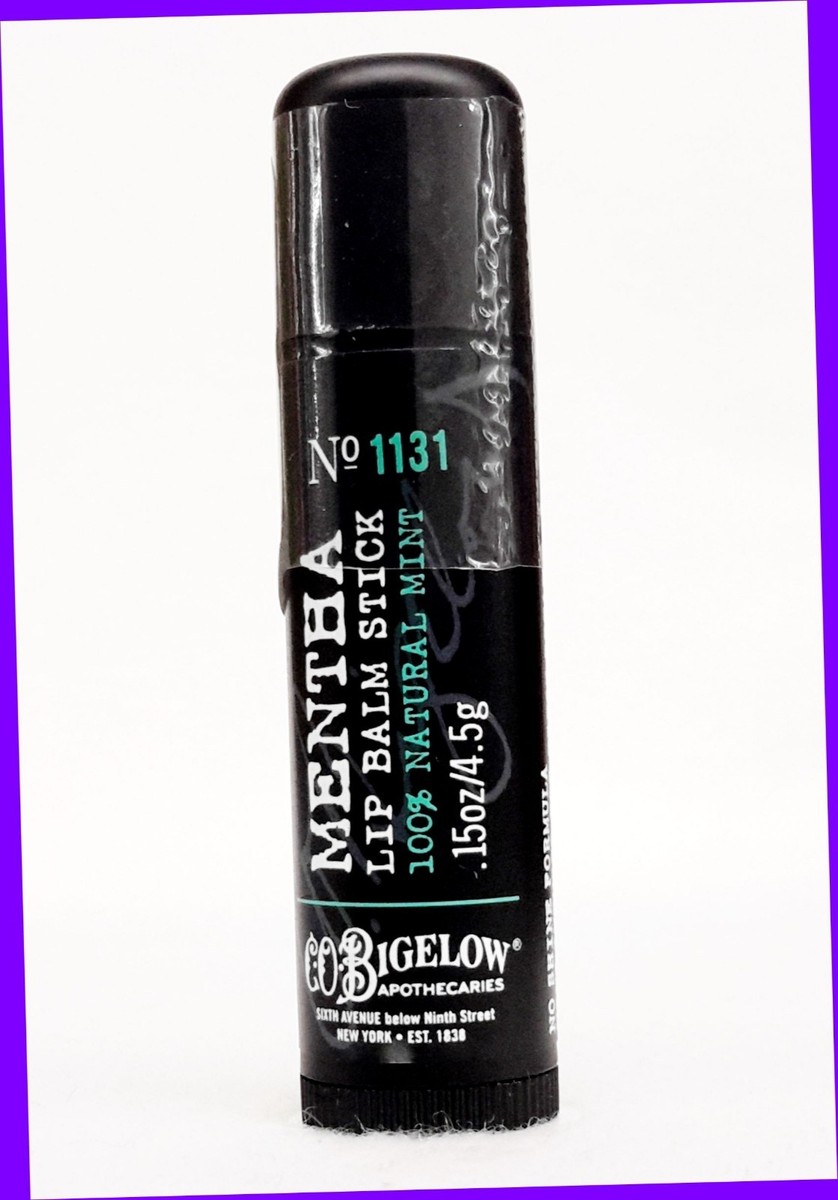 4 Bath & Body Works CO Bigelow MENTHA Lip Balm Chap Stick Natural Mint Breath