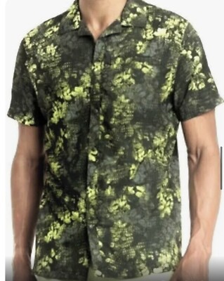 Men s All In Motion Quick Dry Resort Shirt Green Choose Size