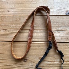 Leather/Nylon Camera Strap Brown Adjustable 1.5cm Used