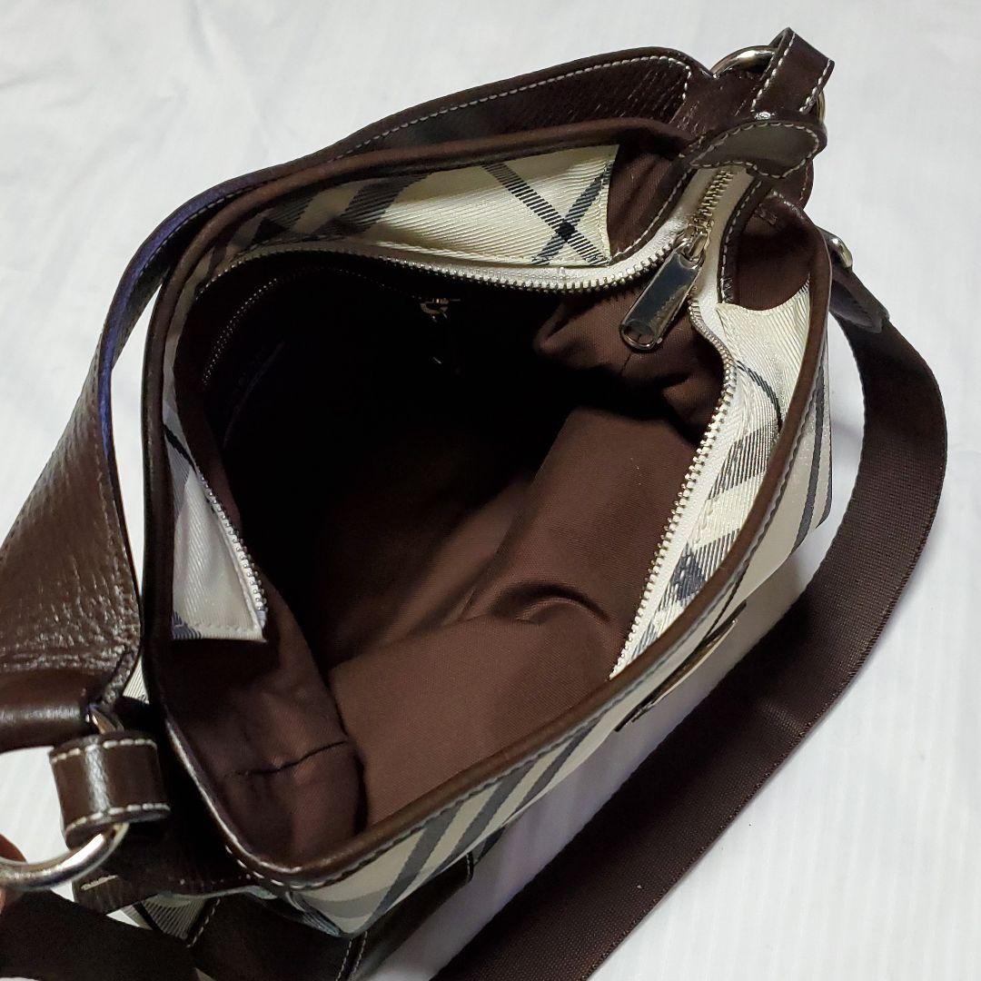 Burberry Blue Label 2way Shoulder Bag Handbag Navy Canvas Leather Logo Bag New thumbnail 22