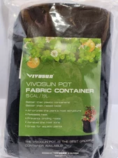 VIVOSUN  5-Pack 5-Gallon Non-Woven Fabric Container Pot w/Handles Gardening New