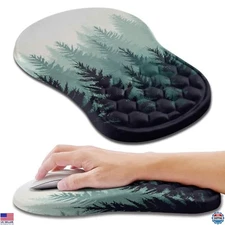 Hokafenle Ergonomic Memory Foam Mouse Pad with Wrist Support & Massage Design