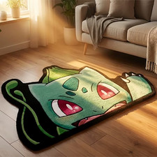 Bulbasaur Pokemon Anime Rug Gaming Room Carpet Decor Floor Mat Non-Slip