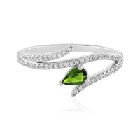 Cavill Ring Sterlingsilber Diopsid 0,365Ct GrüN 63 Zirkone Damen