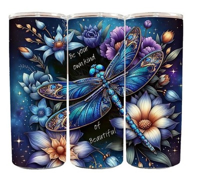 Positive  Dragonfly Inspirational 20oz Tumbler Insulated Travel