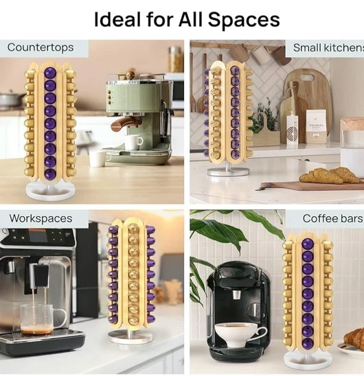 Soporte giratorio para cápsulas Nespresso Ibyx 60 cápsulas, natural, nuevo Foto 3 de 4