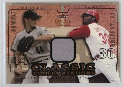 2004 Fleer Genuine Insider Jersey /400 Roy Oswalt Ken Griffey Jr #CC-RO HOF 1u5y
