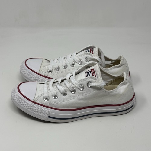 Scarpe Converse All Star donna 7 bianche tela basse unisex retrò sneakers - Foto 4 di 17