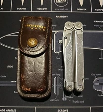 Leatherman Wave Original Multi Tool Pat Pending 02/00 Original Leather Sheath