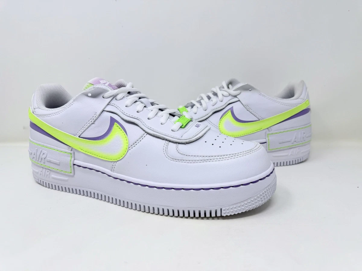 Nike Air Force 1 Shadow White Electric Green W - огромный выбор по 