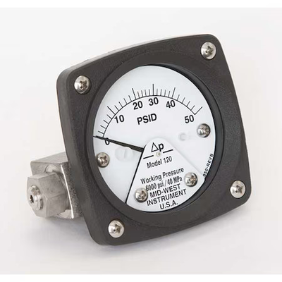 #ad Midwest Instrument 120 Aa 00 Oo 50P Pressure Gauge 0 To 50 Psi $224.99