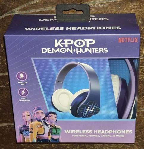 Netflix KPOP DEMON HUNTERS Wireless Headphones with Built-In MIC #KDHX003A