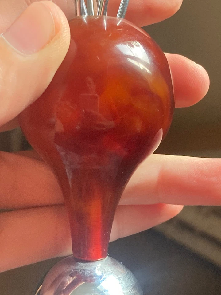 Superbe porte pique ancien en bakélite Catalin ? Art déco, rare ! 20/30's - Photo 4/4