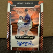 2025 Leaf Optichrome BRODY BRECHT Base Auto Orange Shimmer 2/4 Colorado Rockies