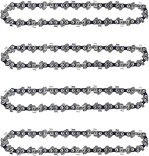 4 Pack 8 Inch Chainsaw Chain 1/4" Pitch .043" Gauge 47 Drive Links, Fits for 8 I