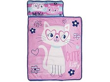 Baby Boom Kids Nap Mat Set   Includes Pillow and Fleece Blanket Cute Kitty