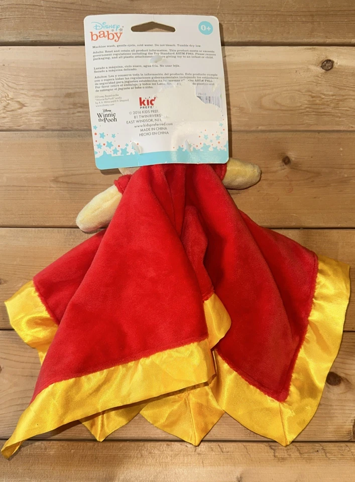 Disney Baby Winnie The Pooh Hello There Satin Blanket/Lovey Unisex - Image 4 of 4