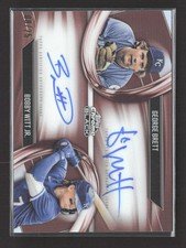 2025 Topps Chrome Black George Brett Bobby Witt Jr #PDPA-BW Dual Auto Orange /25