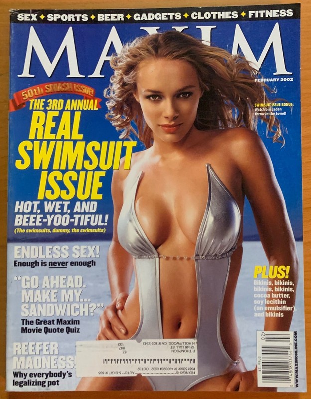MAXIM Magazine FEB 2002 Swimsuit Issue #50 AMANDA MARCUM REEFER MADNESS ICE CUBE