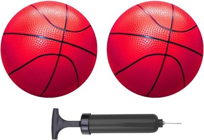 Durable PVC Mini Basketball Set - 2 Soft Balls for Pool & Yard Fun, Ages 3+