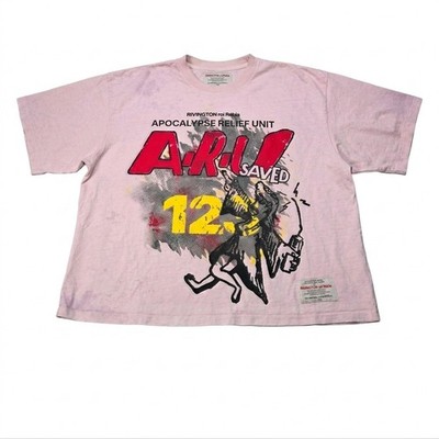 2XL RRR123 Rivington Roi Rebis Apocalypse Relief Unit T-Shirt Pink Streetwear