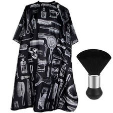 Versatile Hair Cutting Cape Set with Neck Duster Brush - Ideal for Family Use