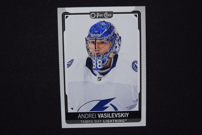 Andrei Vasilevskiy 2021-22 O-Pee-Chee Close Up Head Shot Image Variation SP #33