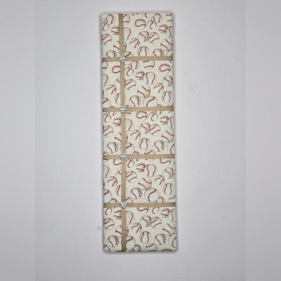 NWOT Mini French Memo Board - Baseball Red White Beige - Image 2 of 4