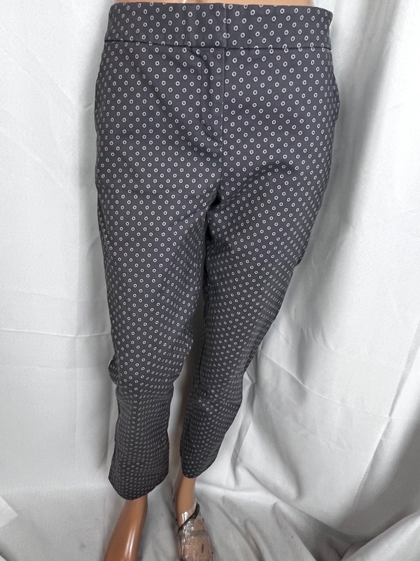 Boden stretch ankle trouser pants gray geometric print size US 6 ankle