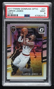 2017-18 Panini Donruss Optic Holo Prizm LeBron James #27 PSA 9 MINT