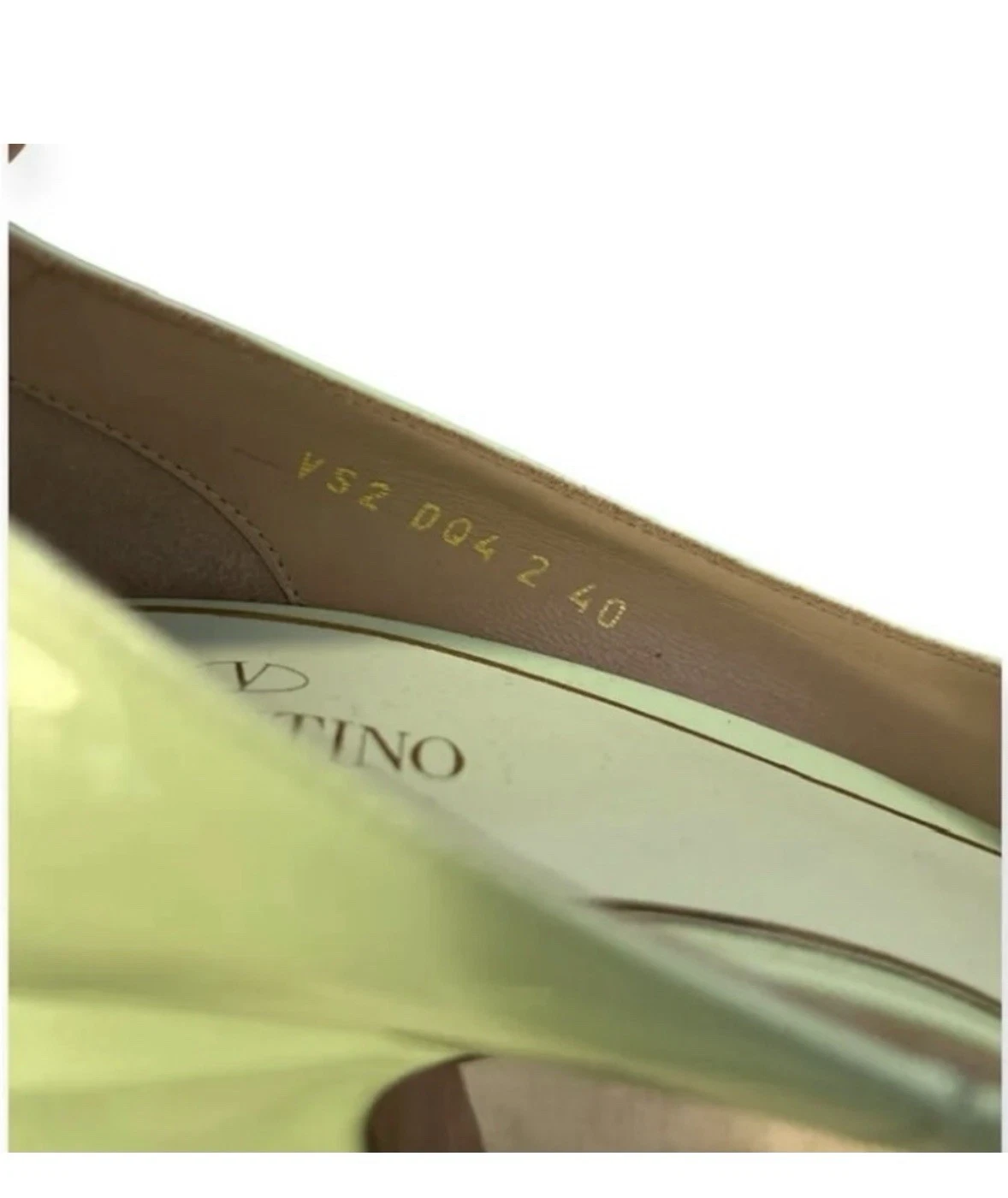 VALENTINO GARAVANI Tan go Platform Pump EU 40 US 10 tacco alto verde pastello menta