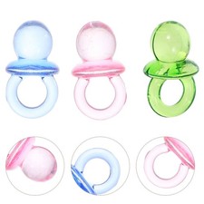 150 PCS Transparent Acrylic Pacifier Plastic Pacifiers Toy Prop Baby