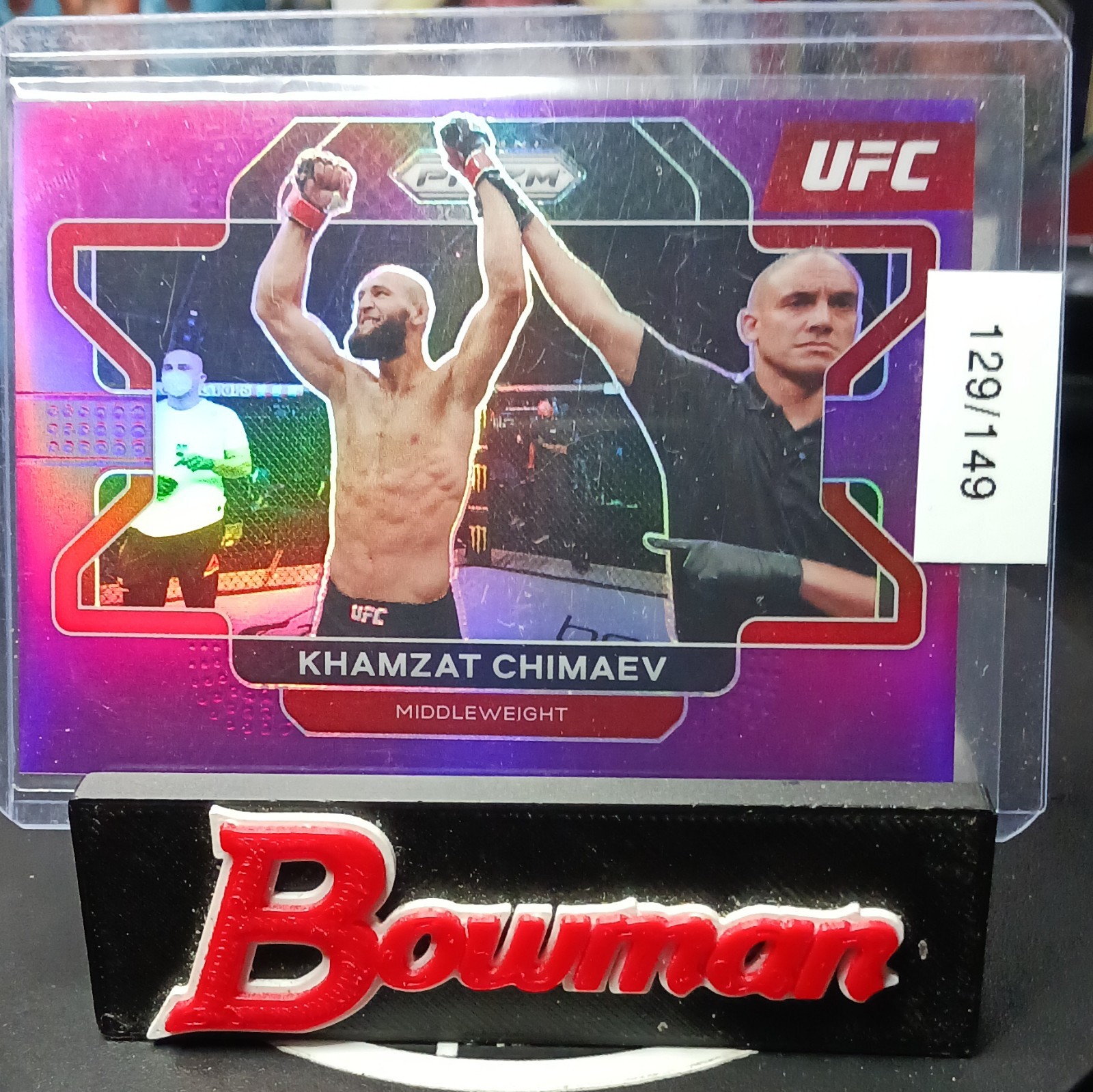 Panini Prizm UFC Khamzat Chimaev Purple Prizm #94 Serial Numbered /149 2022