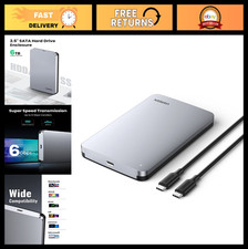 2.5" SATA SSD HDD USB C Hard Drive Enclosure - Aluminum USB 3.1 Gen 2 Adapter, U