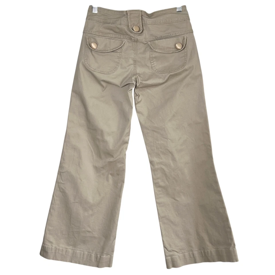 Anthropologie Twill Twenty Two Y2K Low Rise Wide Leg Pants Beige Size 27 Boho - Image 3 of 4