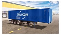 Italeri 3951 1/24 40' Container Trailer Lkw Modellbausatz Kit