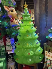 Cracker Barrel NWT 30" Lighted Christmas Tree Blow Mold 2025 NO BOX Store Displa