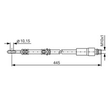 1x ORIGINAL® Bosch Bremsschlauch Vorne für Opel MERIVA B Großraumlimousine