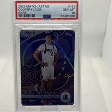 2025 Topps Match Attax Rare #121 Cooper Flagg Psa 10 Wow  Lqqk !! Purple!!!