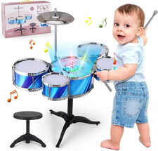 Kids Drum Set for Toddlers 15-Piece , Drum Set for Kids Age 3-5, Musical Toy...