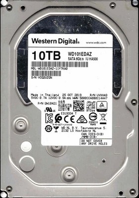 WESTERN DIGITAL 10TB SATA 6GB/S INTERNAL HARD DRIVE HDD - SILVER/BLACK