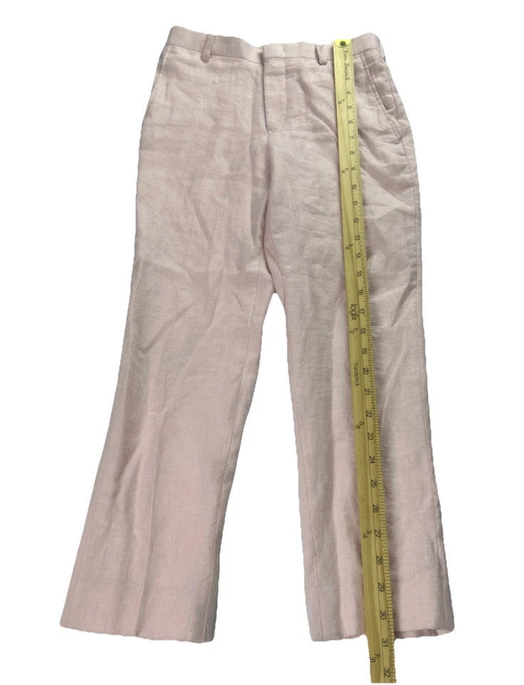 Lauren Ralph Lauren 100% Linen Pants Boys 8R /24” W Pink Suit Dress Pants NWT - Image 3 of 4