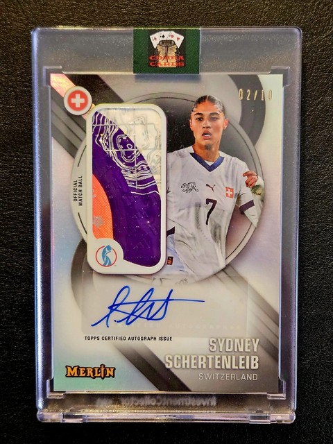 2025 Topps Merlin Sydney Schertenleib Match Ball Autograph Black /10