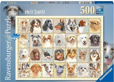 NEU & VERSIEGELT Ravensburger 16758 Mutt Shots 500 Teile Puzzle USA VERKÄUFER
