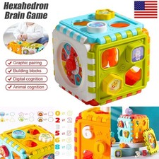 2026 6 in 1 Activity Cube for 12M Boys and Girls Montessori Toys for Baby US
