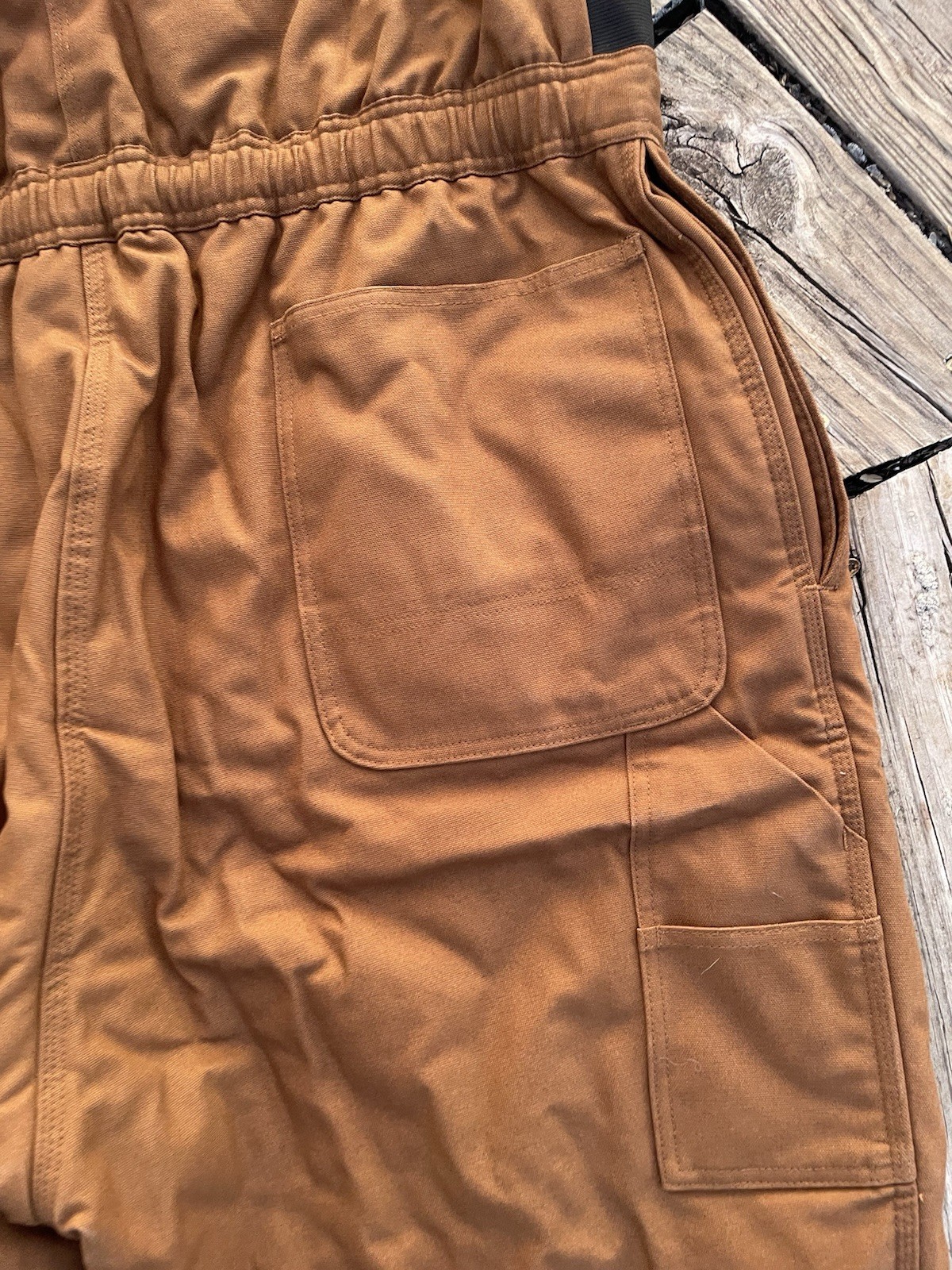 Steel Guard Heavy Coveralls 2 XL Adjustable ShoulderStrapsInsulated Brown Canvas