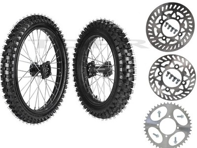 Front 70/100-19 Rear 90/100-16 Tire Rim Wheel Sprocket Rotor For Dirt Pit Bike